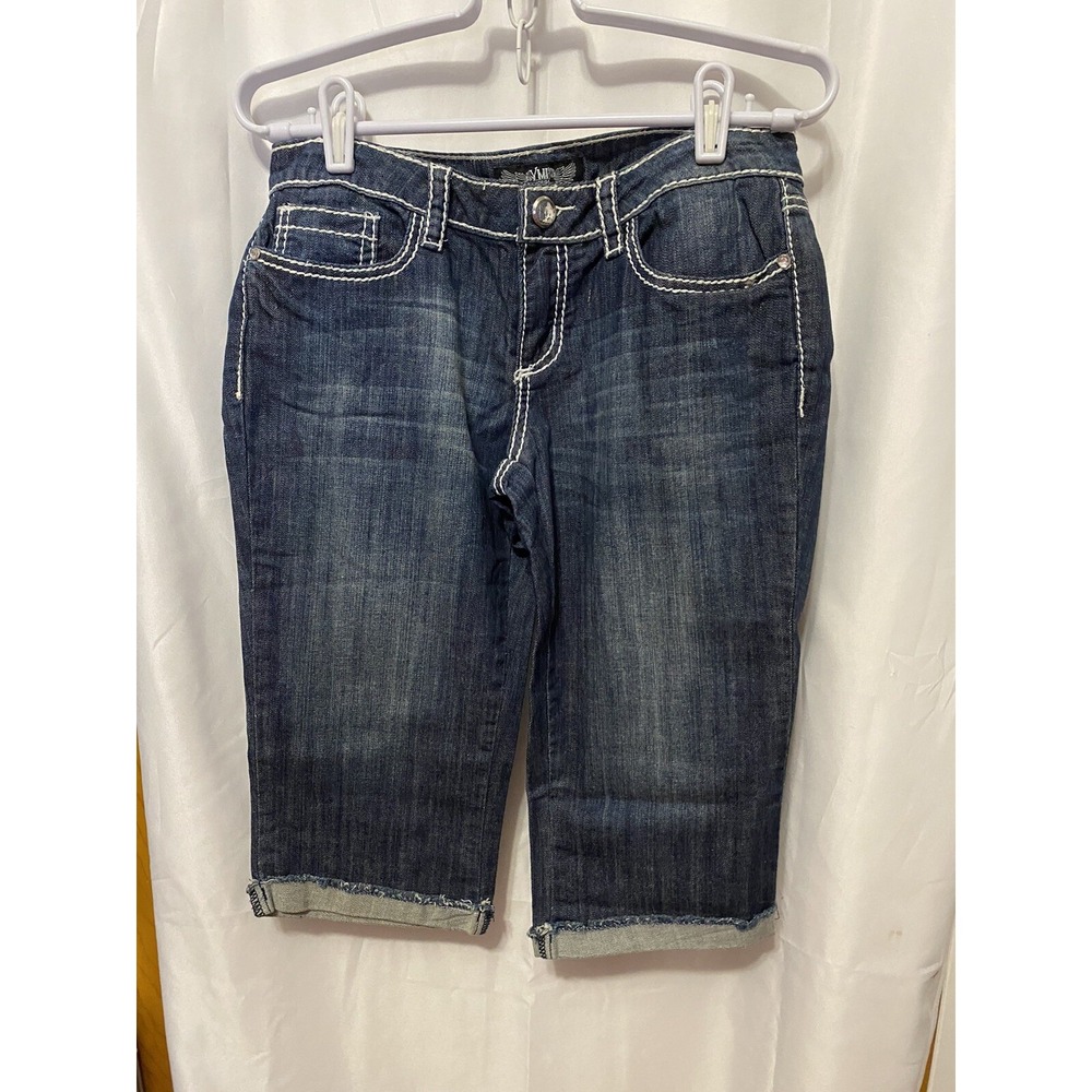 Ymi blue jean capris size 5 cotton blend cuffed